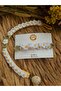 Knitted Baby Hair Bandana and Wooden Pacifier Chain Set - 3