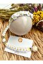 Knitted Baby Hair Bandana and Wooden Pacifier Chain Set