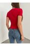 Women's Shoulder and Waist Draped Gathered Crop Blouse - 5