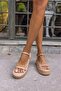 Fairy Women's Nude Flat Heeled Single Strap Sandals - 6