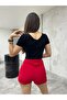 Women's V Neck Short Sleeve Fitted/Body-Fitting Blouse Bodysuit - 3
