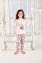 Girl's Long Sleeve Pajama Set Paris Girl Salmon - 2