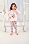 Girl's Long Sleeve Pajama Set Paris Girl Salmon - 3