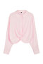 Pink Knot Detail Crop Woven Blouse Twoss23Bz00442 - 6