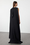 Black Body-Hugging Woven Long Elegant Evening & Graduation Dress TPRSS24AE00043 - 5