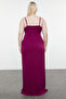 Plum Double Breasted Neckline Slit Long Lined Evening/Night/Graduation/Engagement Dress Tbbss24Ad00002 - 5