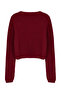 Bordo Süper Crop Basic Triko Hırka TWOAW24HI00419 - 7