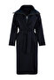 Navy Blue Oversize Knitwear Wool Coat - Detachable Inside, TWOAW25KB00021 - 8