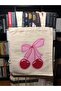 Cherry Tote Bag, Retro Tote Bag, Pink Tote Bag, Gift for a Friend, Birthday Gift - 4
