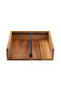 Mien Acacia Square Napkin Holder - Brown - 18X18 cm