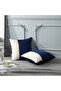 2 PCS Gold Leather Striped Velvet Look Decorative Throw Pillow Cover - 7