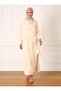 Aerobin Hijab Dress - Stylish Stone with Side Tie Detail - Refka