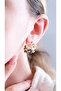 Pink Black Enamel Daisy with Zircon Stone Detail - 2