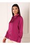 Satin Tunic - Fusya - Refka, Mother of Pearl Button Detailed - 3