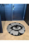 Round Flower Eye Patterned Woven Base Carpet Miraface28 - 4