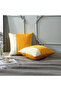 2 PCS Gold Leather Striped Velvet Look Decorative Throw Pillow Cover - 5