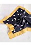 YELLOW BLACK DOT SATIN SCARF - 2