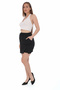 Summer High Waist Linen Look Comfortable Cotton Slouchy Shorts Skirt - 2