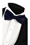 Navy Blue Color Dobby Bow Tie