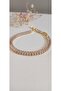 Steel Bracelet Waterway Baguette Stone 316L Unbreakable Color Throwable 16 cm Anti Allergic