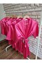 Fuchsia 5 Pieces Bridesmaid Printed Bridesmaid Dressing Gown - 2