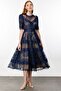 Navy Blue Lace Dress