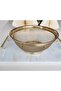Gold Stainless Steel Pasta/Rice Strainer 22 cm - 3