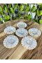 Marble Pattern White Frilly Tea Set - 2