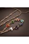 Certified Chakra Necklace Macrame Closure 100% Handcrafted 6mm Sphere Cut Natural Stone - 5
