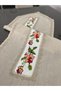 Embroidered Lacy Linen Fabric Runner 40x140 Cm - 2