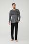 Men's Anthracite Melange Pajama Set