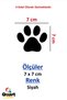 Paw Sticker 4 Pieces, Car, Auto Sticker Black 7 Cm - 2