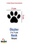 Paw Sticker 4 Pieces, Car, Auto Sticker White 7 Cm - 2
