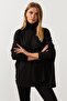 Women's Black Bat Sleeve Turtleneck Blouse EY1049 - 2