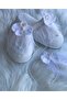 Women's White Orchid Floral Maternity Crown Slippers Set