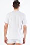 White Cotton Round Neck Short Sleeve T-Shirt - 2