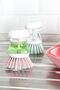 Color According to Stock Status Will Be Sent ⚠️   Plastic Dish Brush with Detergent Container (Blue) - 5