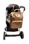 Vegan Leather Mother Baby Care Bag-9350 Bronze - 3