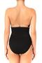 Women's Black Seamless Double High Waist Slip Maternity Corset with Snap Fasteners at the Bottom - 2