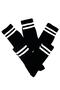 White Striped Long Tennis Sports Socks Set - 2