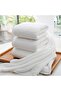 100% Cotton White Hand and Face Towel 4 Pieces Extra Soft Towel Set 50x90