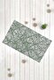 Complex Line Green Non-Slip Based Decorative Carpet