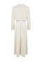 Beige Belted Dress Crop Jacket Woven Top and Bottom Set Tctss24Us00082 - 8