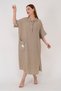 Adn001 Blunt Çift Yırtmaç Oversize Elbise