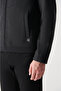 Men's Anthracite Hooded Collar Coat with Side Pockets A12y6047 - 2