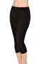 Women's Black Modal Cotton Lycra Underskirt Capri Tights