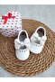 One is Princess Model White Baby Girl Leather Loafer Booties - 2