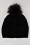 Women's Knitwear Beret with Pompom - A9930ax23wn - 4