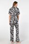 100% Viscose Fabric Shirt Collar Buttoned Short Sleeve Patterned Woven Women's Pajama Set - 4