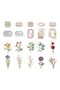 20 Pieces Scrapbook Vintage Flower/retro Sticker Set, Scrapbooking - 2